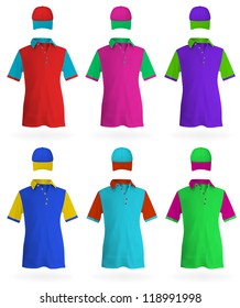 Plain polo t-shirt template.