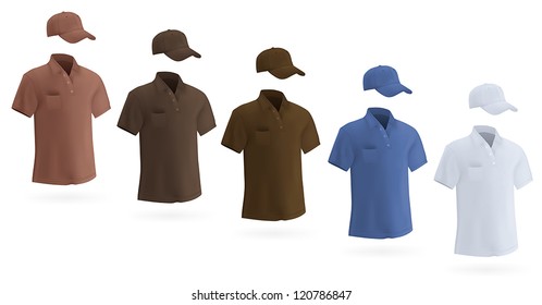 Plain polo t-shirt template.