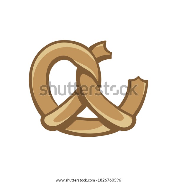 Plain Pretzel Bite Food Clip Art Stock Vector (Royalty Free) 1826760596