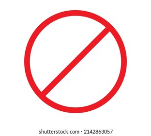 plain prohibition sign icon, vector illustration, important logo, important sign, warning sign, isolated on white background