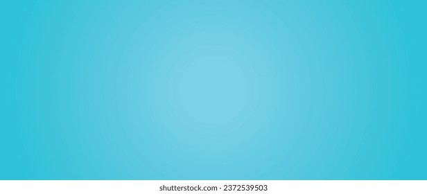 Plain radial gradient light blue color wallpaper for big horizontal screen, Solid Background Images. Abstract color background, illustration 4k 8k.