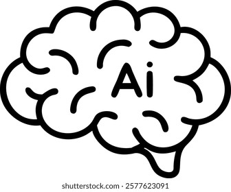 Plain red background with abstract AI brain design concept as A plain red background showcasing an abstract design of a brain symbolizing AI leaving generous copy space. The bold v