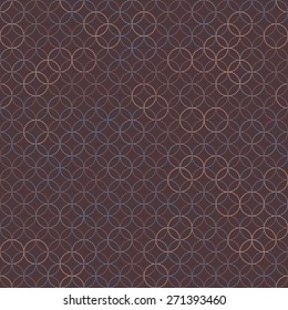 Plain round background. Based on Traditional Japanese Embroidery. Abstract Seamless pattern. Based on Sashiko stitching - shippo-tsunagi.