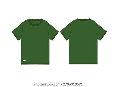 Plain short sleeve shirt vector template