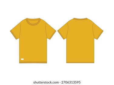 Plain short sleeve shirt vector template