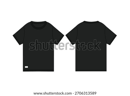 Plain short sleeve shirt vector template