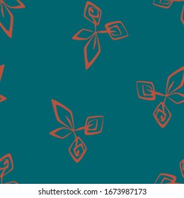 Fresas simples y finas de flores sobre fondo plano neutro. Patrón vectorial transparente para papel textil doméstico o de envoltura.