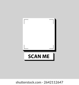 Plain Square QR Holder with Scan Text