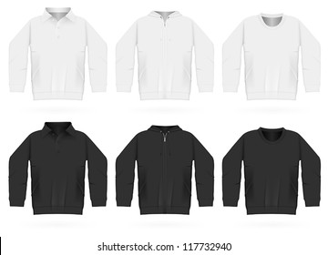 Plain training hooded sweatshirt, long sleeve jacket, shirt.