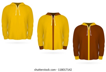 Plain training hooded sweatshirt template.