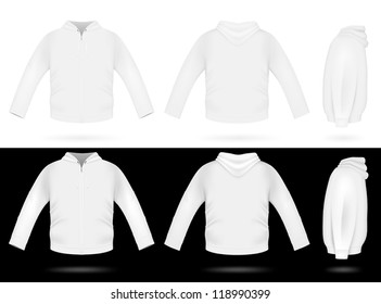 Plain training hooded sweatshirt template.