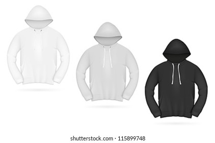 Plain training hoodie template.