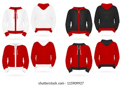 Plain training hoodie template.