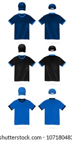 Plain t-shirt template.