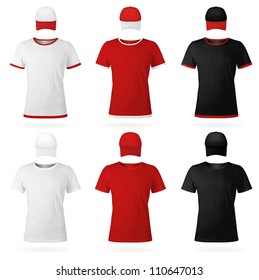 Plain t-shirt template.