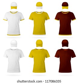 Plain t-shirt template.