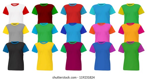 Plain t-shirt template.