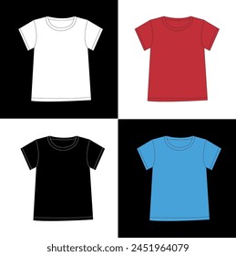 A plain T-shirt for your print and logo. A vector image of clothes.
