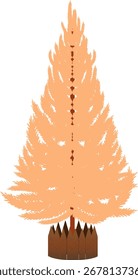 Solo árbol de Navidad sin decorar