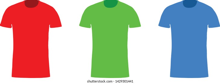 plain vector t shirts design for mock up, transparent background