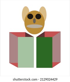 plain vector, with two color block images.