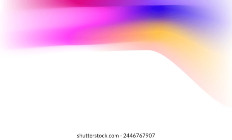 Plain white background splashed with dynamic gradient mesh of colors