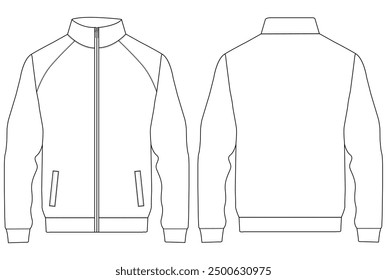 Plain white Bomber Jacket vector design