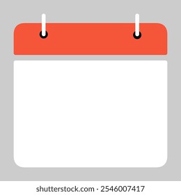 Plain white calendar vector paper. realistic calendar paper sheet. blank paper or blank calendar paper. On a white background