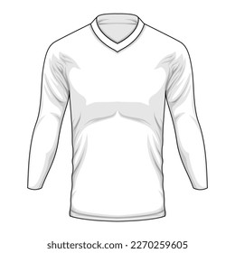 Plain white jersey mock up that can be edited and changed according to taste in vector form. This design can be used for product design, templates, postings on social media, product marketing.