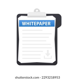 Icono de papel blanco o documento sencillo. tendencia de inversión de estilo caricatura elemento de diseño gráfico del logo de ico leaf doc sobre fondo blanco. Concepto de oferta inicial o contrato inteligente. Ilustración del vector