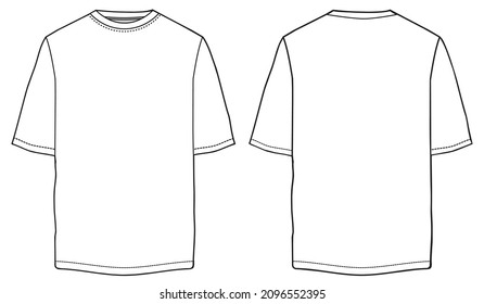 Blank t shirt outline sketch Apparel tshirt  Stock Illustration  83547033  PIXTA