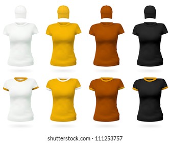 Plain women's t-shirt template