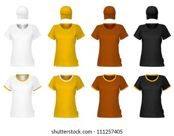 Plain women's t-shirt template