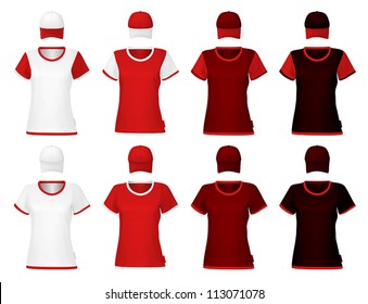 Plain women's t-shirt template