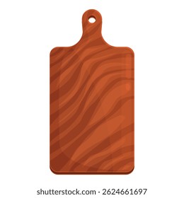 Plain wooden cutting board with an empty surface and beautiful wood grain, ready for food preparation