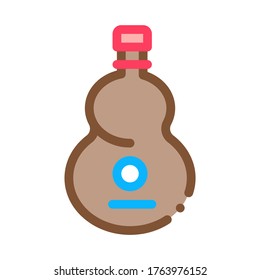 plain wooden guitar icon vector. plain wooden guitar sign. color symbol illustration