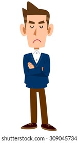 Plainclothes men to arms folded