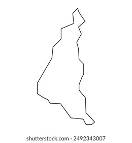 Plaisance district map, administrative division of Seychelles. Vector illustration.