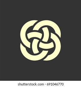 Plaited Flower Abstract Logo Template Illustration Design. Vector EPS 10.