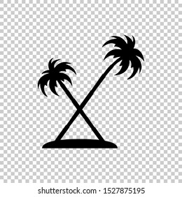 Plam Tree Icon. Coconut Tree Icon Design Vector Illustration