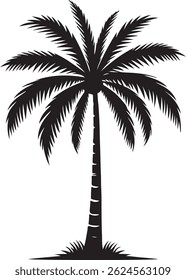 Plam tree silhouette vector design.