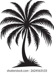 Plam tree silhouette vector design.