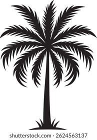 Plam tree silhouette vector design.