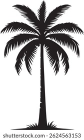 Diseño de Vector de silueta de palmera.