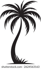 Plam tree silhouette vector design.