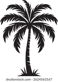 Plam tree silhouette vector design.