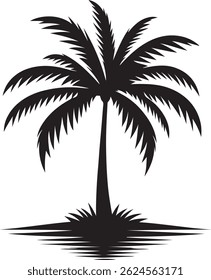 Plam tree silhouette vector design.