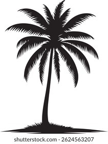 Plam tree silhouette vector design.