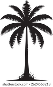 Plam tree silhouette vector design.