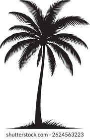 Plam tree silhouette vector design.